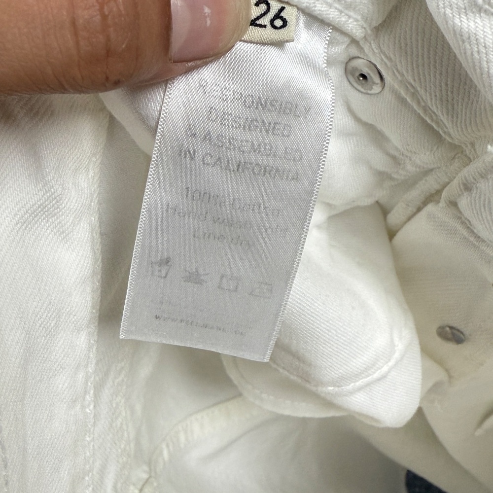 THE FEEL STUDIO THE WHITE BESSETTE SHORT Size 26 Button Fly White Denim 0293 - Picture 3 of 11